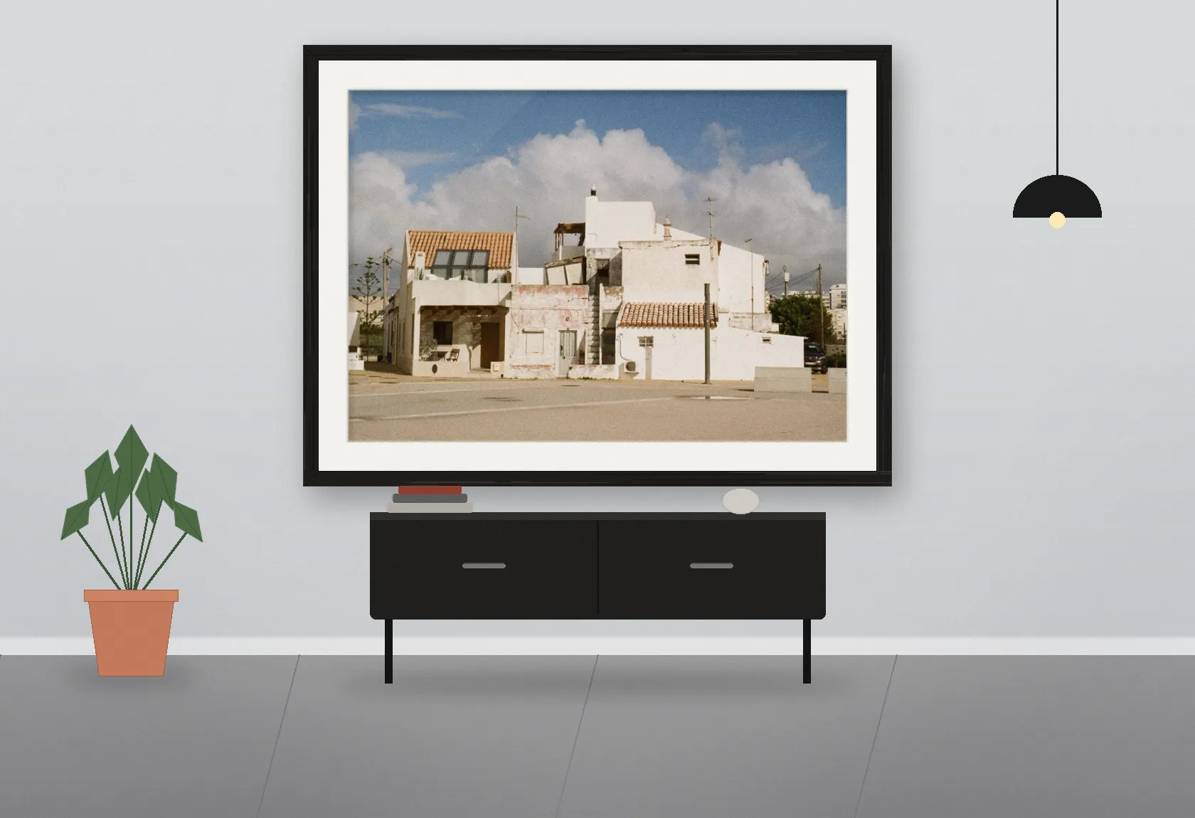 A modern gallery console